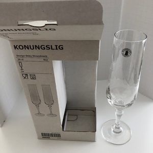 Ikea New Konungslig Champagne Glass Flutes (Qty of 2)